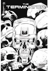 The Terminator #1 Cover O 1:20 Declan Shalvey Black & White Variant