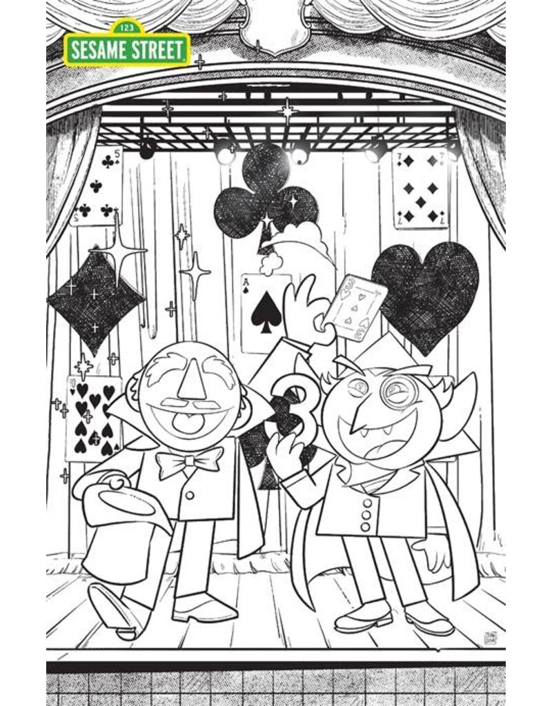 Sesame Street #4 Cover C Sean Dove Black & White Coloring Book Variant