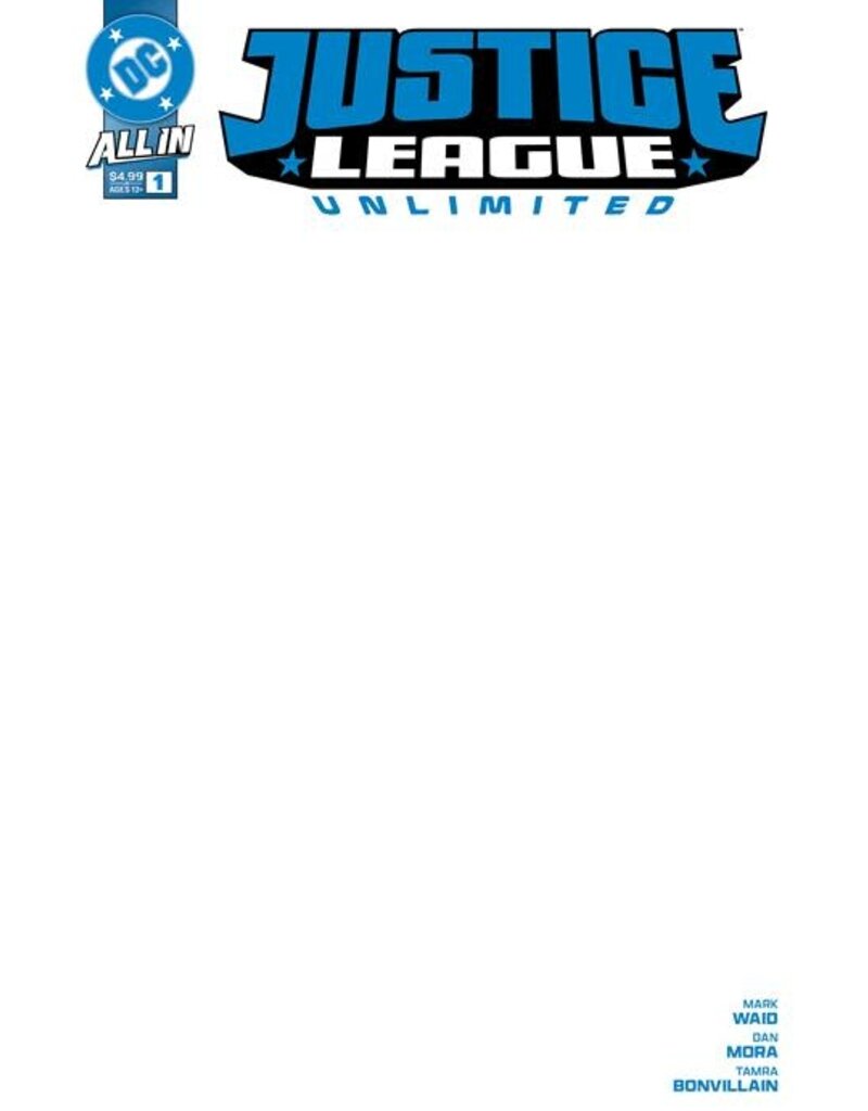DC COMICS Justice League Unlimited #1 Cover G Blank Card Stock Variant