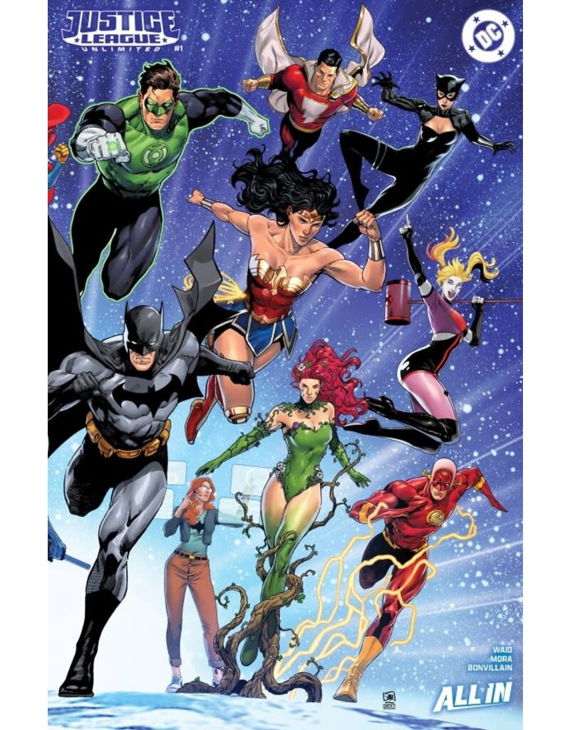 DC COMICS Justice League Unlimited #1 Cover H Daniel Sampere Raised UV Wraparound Foil Variant