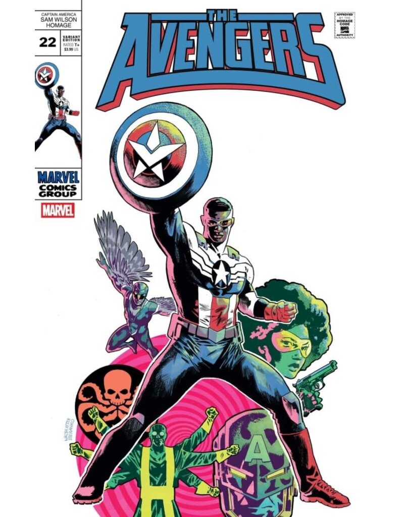 Marvel Comics The Avengers #22  Michael Walsh Captain America Sam Wilson Homage Variant
