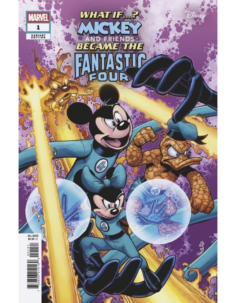 Marvel Comics Marvel & Disney: What If...? Mickey & Friends Became The Fantastic Four #1  Nick Bradshaw Variant