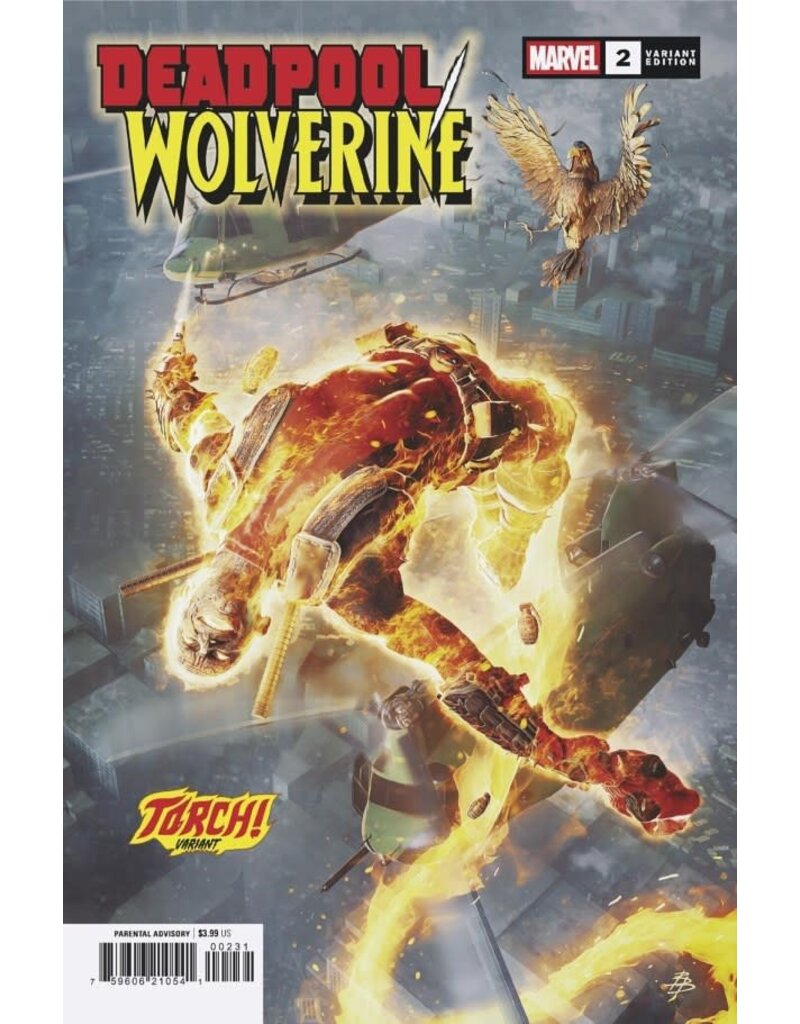 Marvel Comics Deadpool / Wolverine #2 Björn Barends Torch! Variant