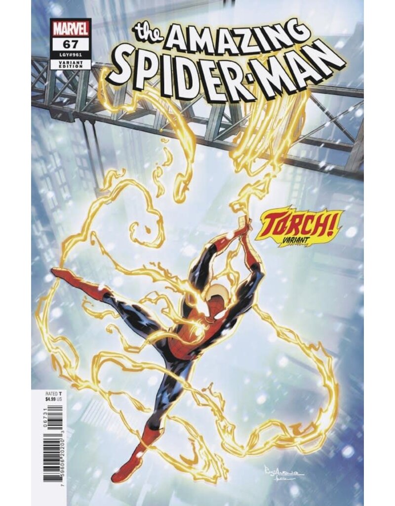 Marvel Comics The Amazing Spider-Man #67 Rogê Antônio Torch! Variant