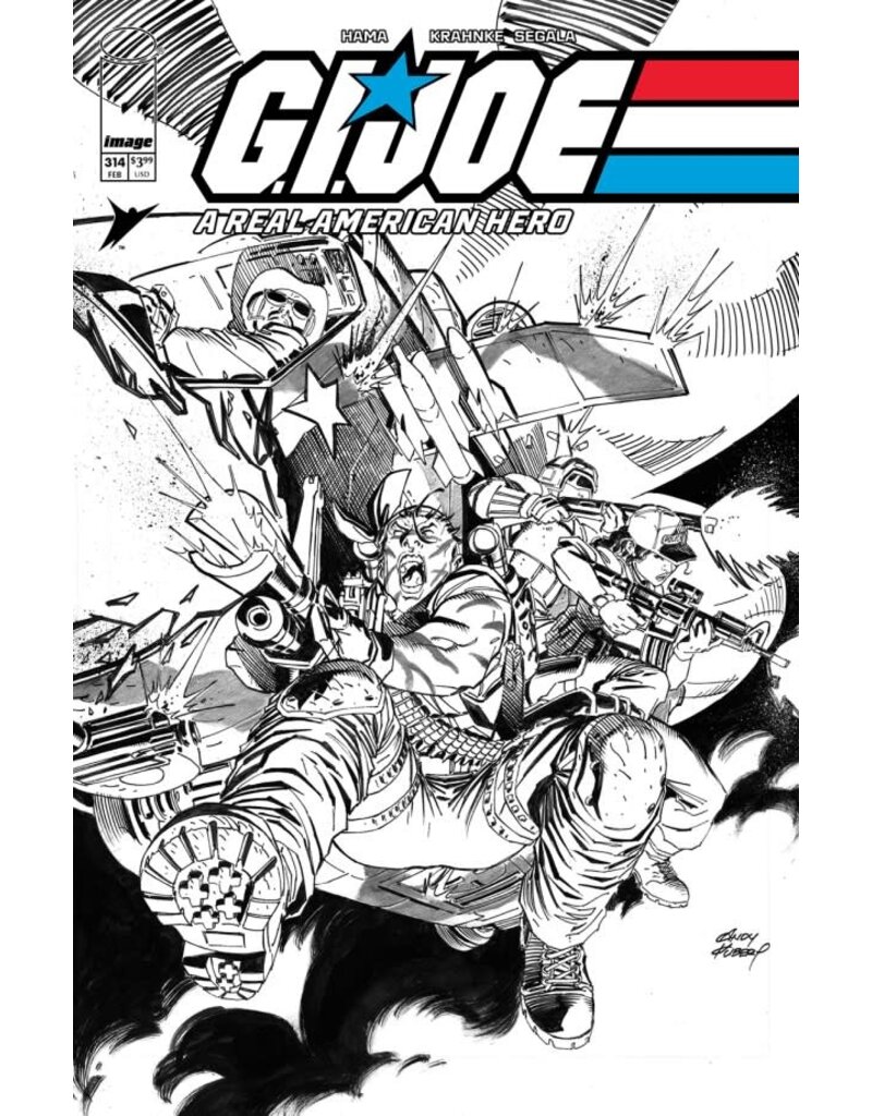 IMAGE COMICS G.I. Joe: A Real American Hero #314 Cover B Andy Kubert Black & White Variant