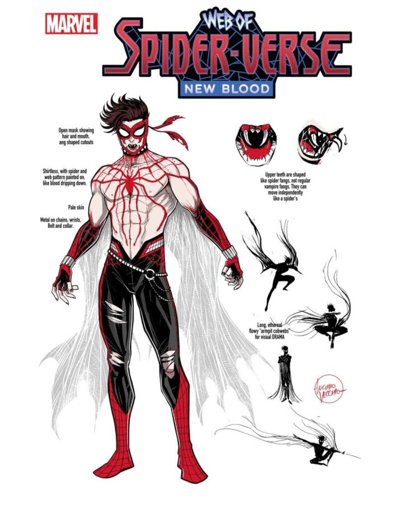 Marvel Comics Web of Spider-Verse: New Blood #1 1:10 Luciano Vecchio Design Variant