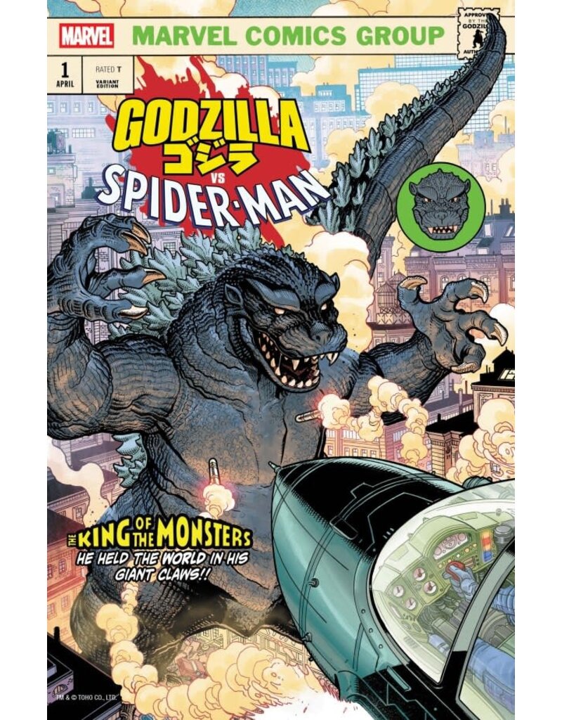 Marvel Comics Godzilla vs. Spider-Man #1 Nick Bradshaw Monster Homage Variant