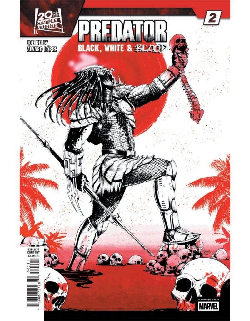 Marvel Comics PREDATOR BLACK WHITE & BLOOD #2