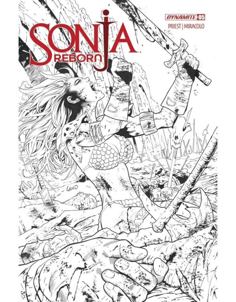 Sonja Reborn #5Cover K Greg Land Black & White Variant