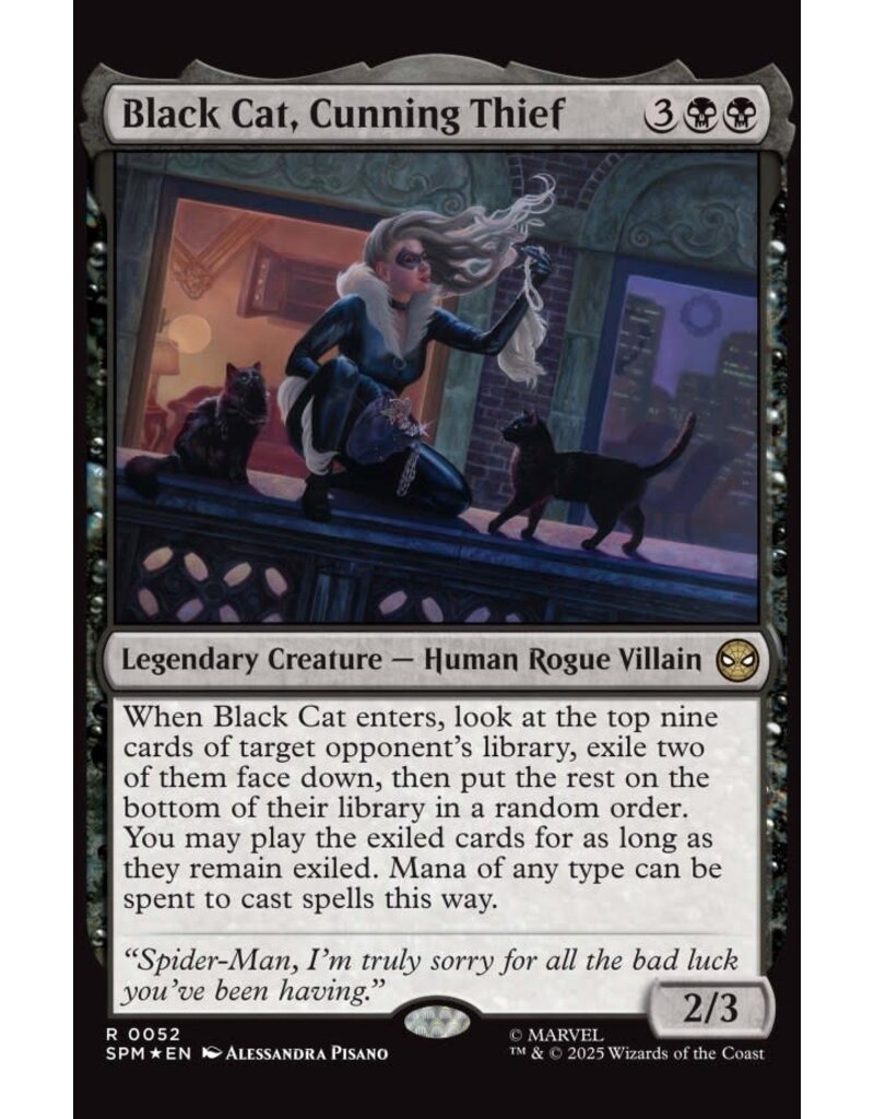 Marvel Comics Black Cat #10 Alessandra Pisano Magic: the Gathering Variant