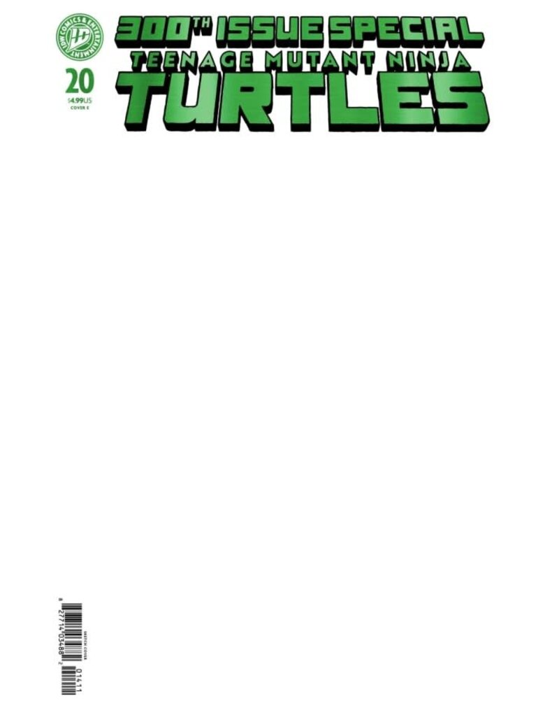 IDW Publishing Teenage Mutant Ninja Turtles #20 Cover G Blank Foil Variant