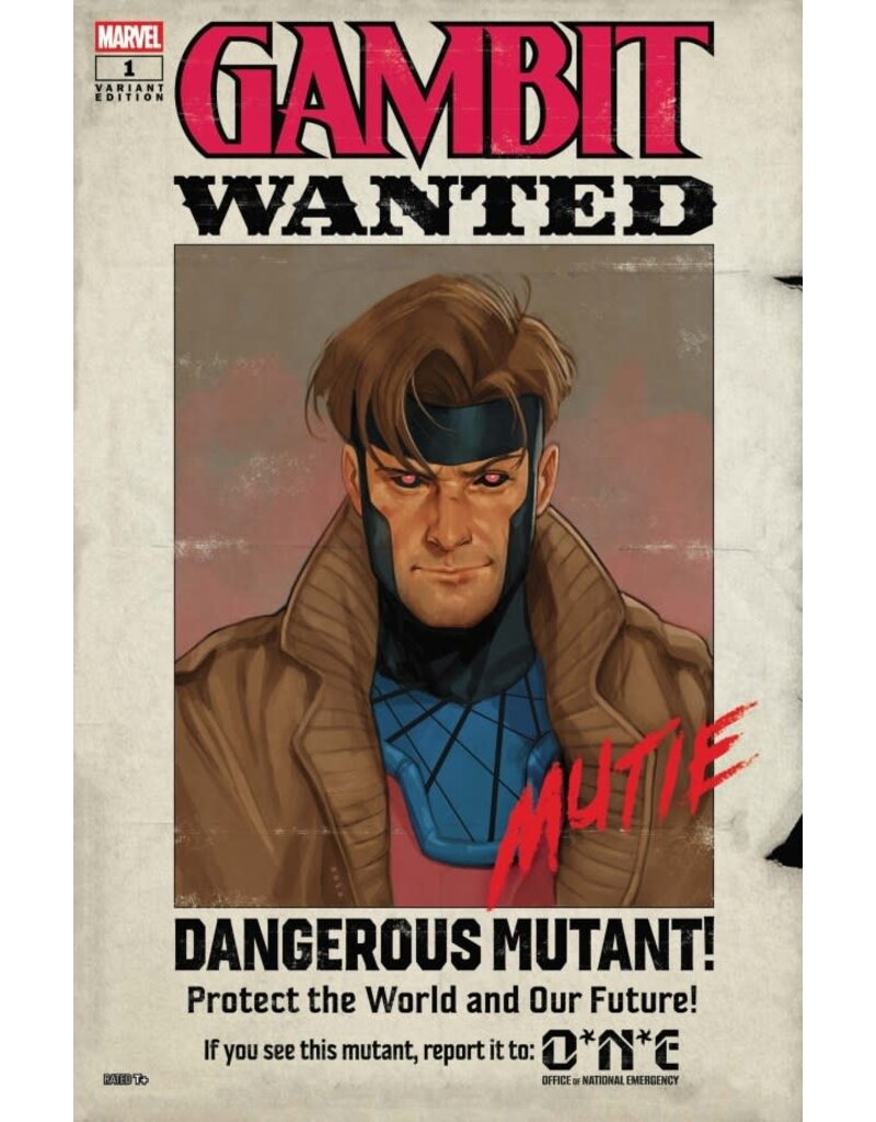 Marvel Comics Gambit: Wanted #1 Phil Noto Wanted B Variant