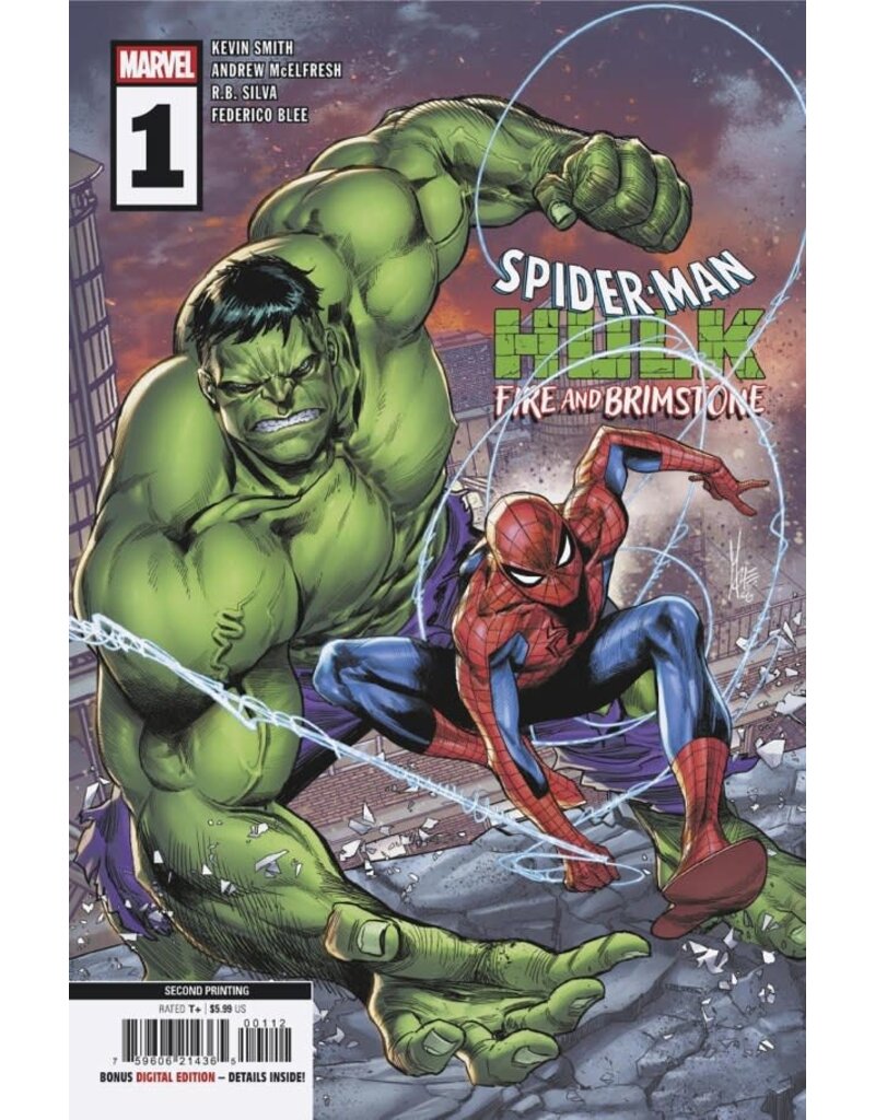 Marvel Comics Spider-Man / Hulk: Fire and Brimstone #1 - 2nd Printing Marco Checchetto