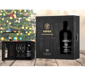 Kopke Geschenkdoos 20 Years Old Tawny met 2 glazen Kopke Geschenkdoos 20 Years Old Tawny met 2 glazen