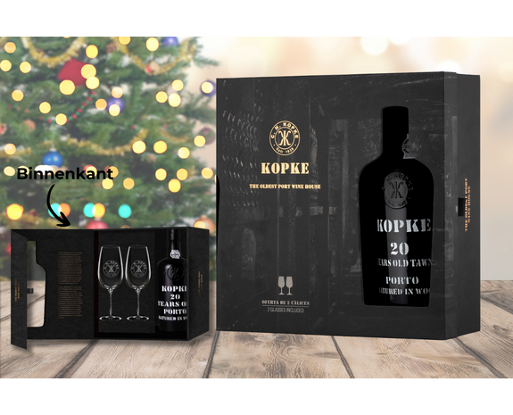 Kopke Geschenkdoos 20 Years Old Tawny met 2 glazen