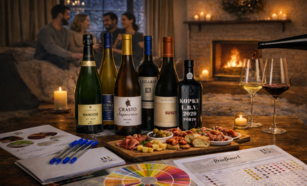 Wijnproeverij thuis in de winter (cozy & compleet) 