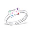 Ring vlinder zilver