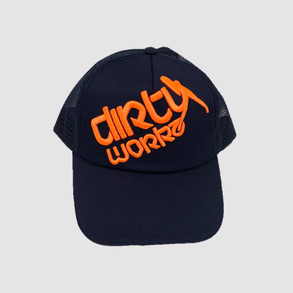 Dirty Workz - Cap Blue/ Fluo Orange - Dirty Workz Shop