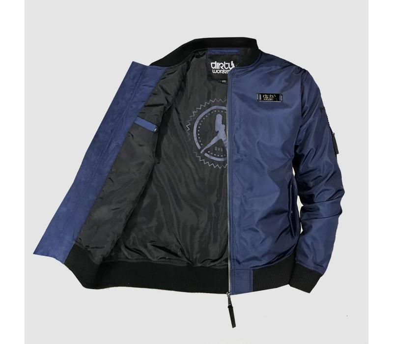 Dirty Workz - Blackout Blue Bomber Jacket