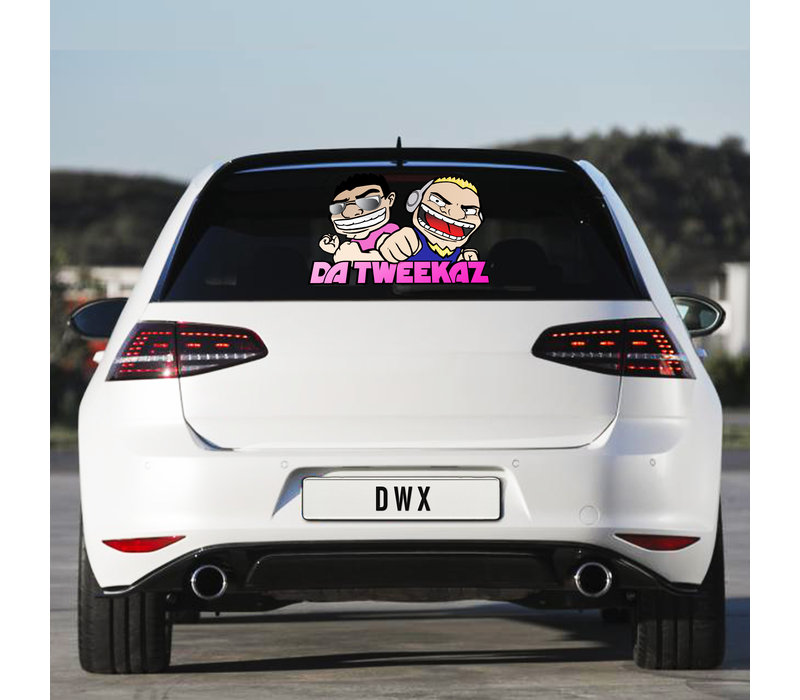 Da Tweekaz - Cartoon Logo Carsticker