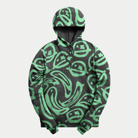Sub Zero Project - Distorted Green Smileys Hoodie