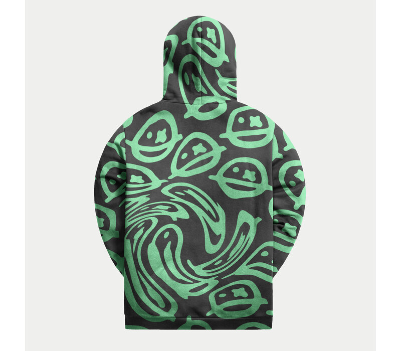 Sub Zero Project - Distorted Green Smileys Hoodie