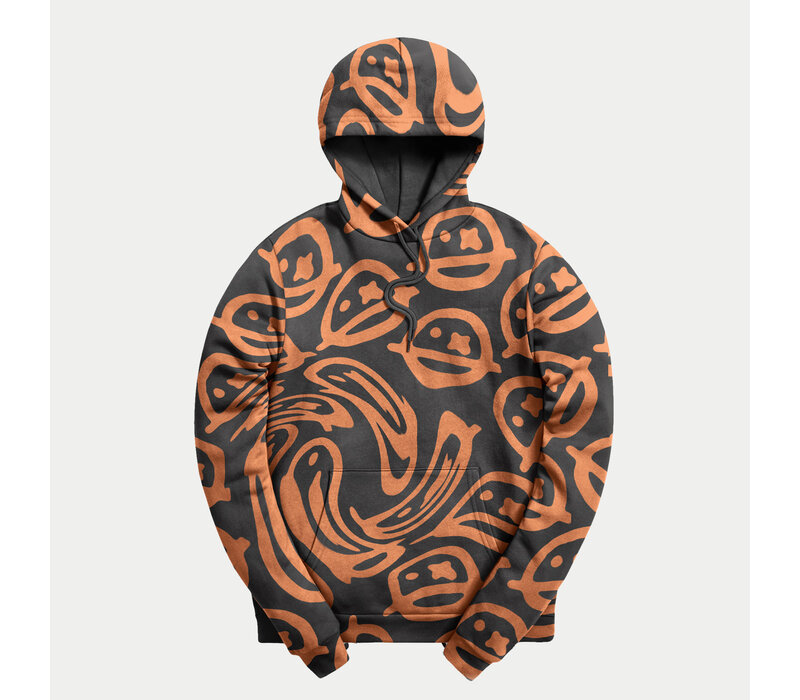 Sub Zero Project - Distorted Orange Smileys Hoodie