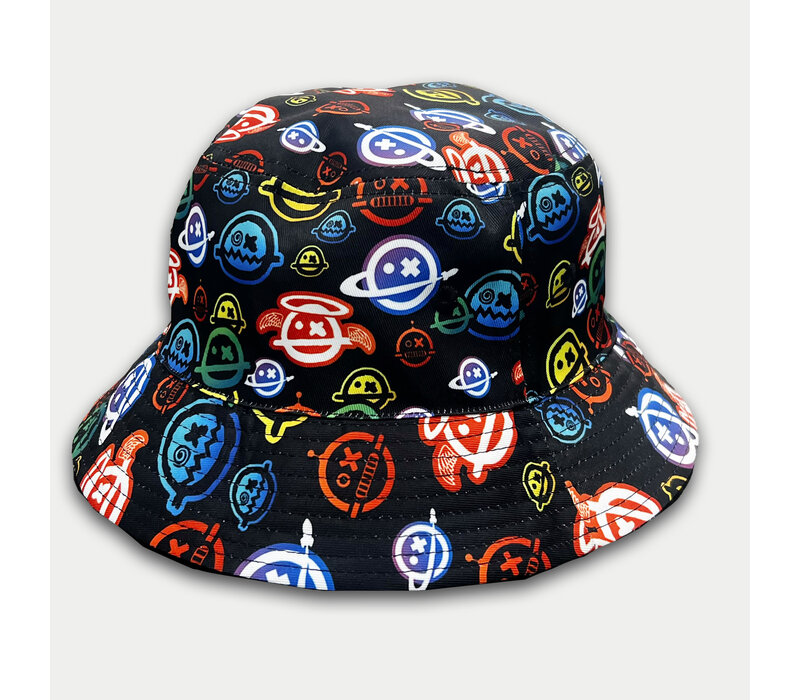 Allover Smileys Reversible Bucket Hat