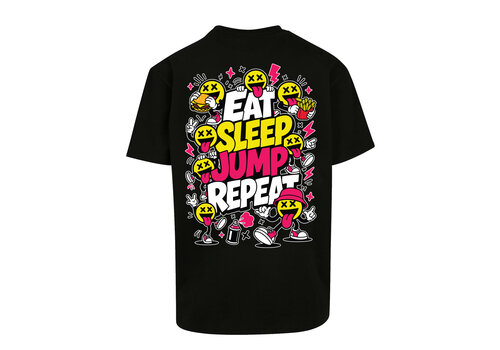 Pat B - Eat Sleep Jump Repeat T-Shirt Black