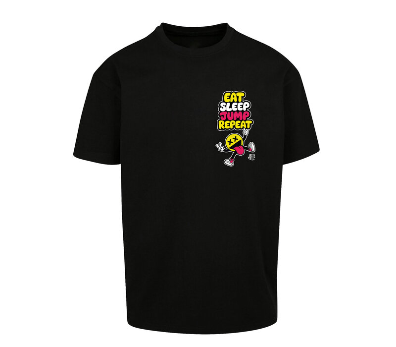 Pat B - Eat Sleep Jump Repeat T-Shirt Black