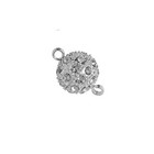 Magneetslot strass - Zilverkleur - 10mm