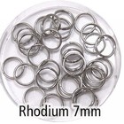 Dubbel oog - Rhodium - Metaal - 7mm