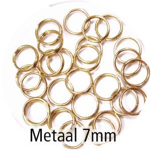 Dubbel oog - Goud - Metaal - 7mm