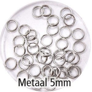 Dubbel oog - Zilver - Metaal - 5mm