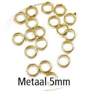 Dubbel oog - Goud - Metaal - 5mm