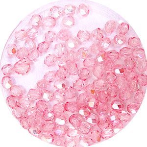Facetkraal - Light roze - Glas h10 - 3mm