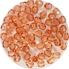 Facetkraal - Rose transparant - Glas (h74) - 4mm