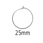 Oorhaak rond - Oud zilver - metaal - 25mm