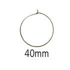 Oorhaak rond - Oud goud - metaal - 40mm