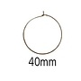 Oorhaak rond - Oud goud - metaal - 40mm