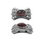 Tussenstuk amethist - Zilverkleur - 15mm