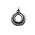 Hanger ring - Oud zilver - 19x25mm