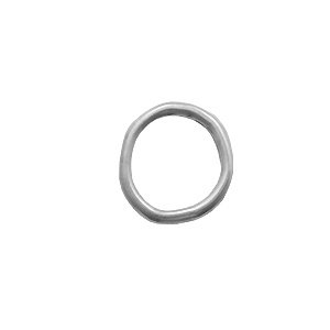 Ring vervormd - Zilverkleur - 25mm