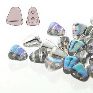 Nib-Bit 6x5mm Crystal Silver Rainbow