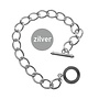 Armband met slot - Zilverkleur - 20cm - 11mm