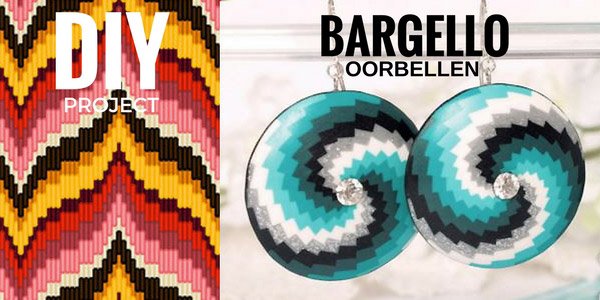 DIY project: Bargello oorbellen in polymeerklei