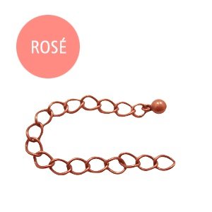 Verlengketting - Rosé goud - 70mm