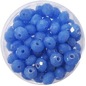 Facetkraal - 3x4mm - Glas - Kobalt blauw