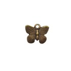 Hanger vlinder - Bronskleur - 17x19mm