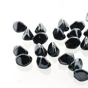 Pinch Beads - 5mm - Jet Hematite